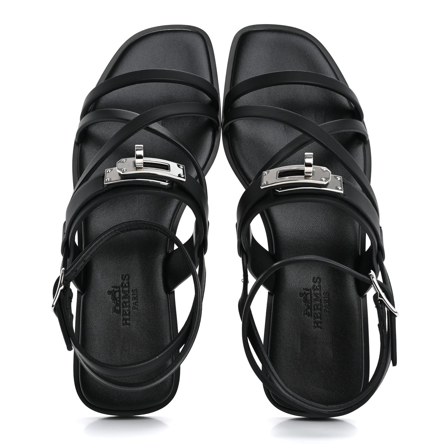 Hermes Calfskin June Sandals 36 Black 2 of 11