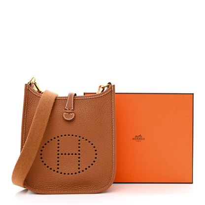 Hermes Taurillon Clemence Evelyne TPM Gold 11 of 11