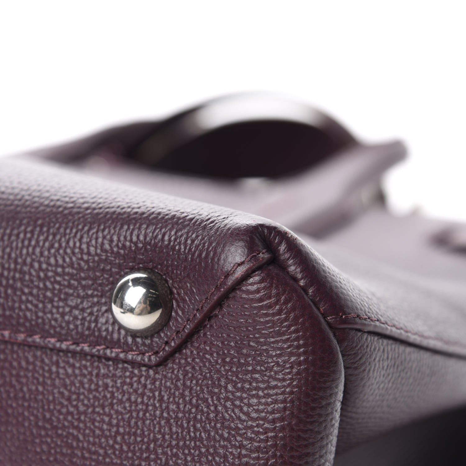 Burberry Derby Calfskin House Check Medium Banner Tote Burgundy 14 of 15