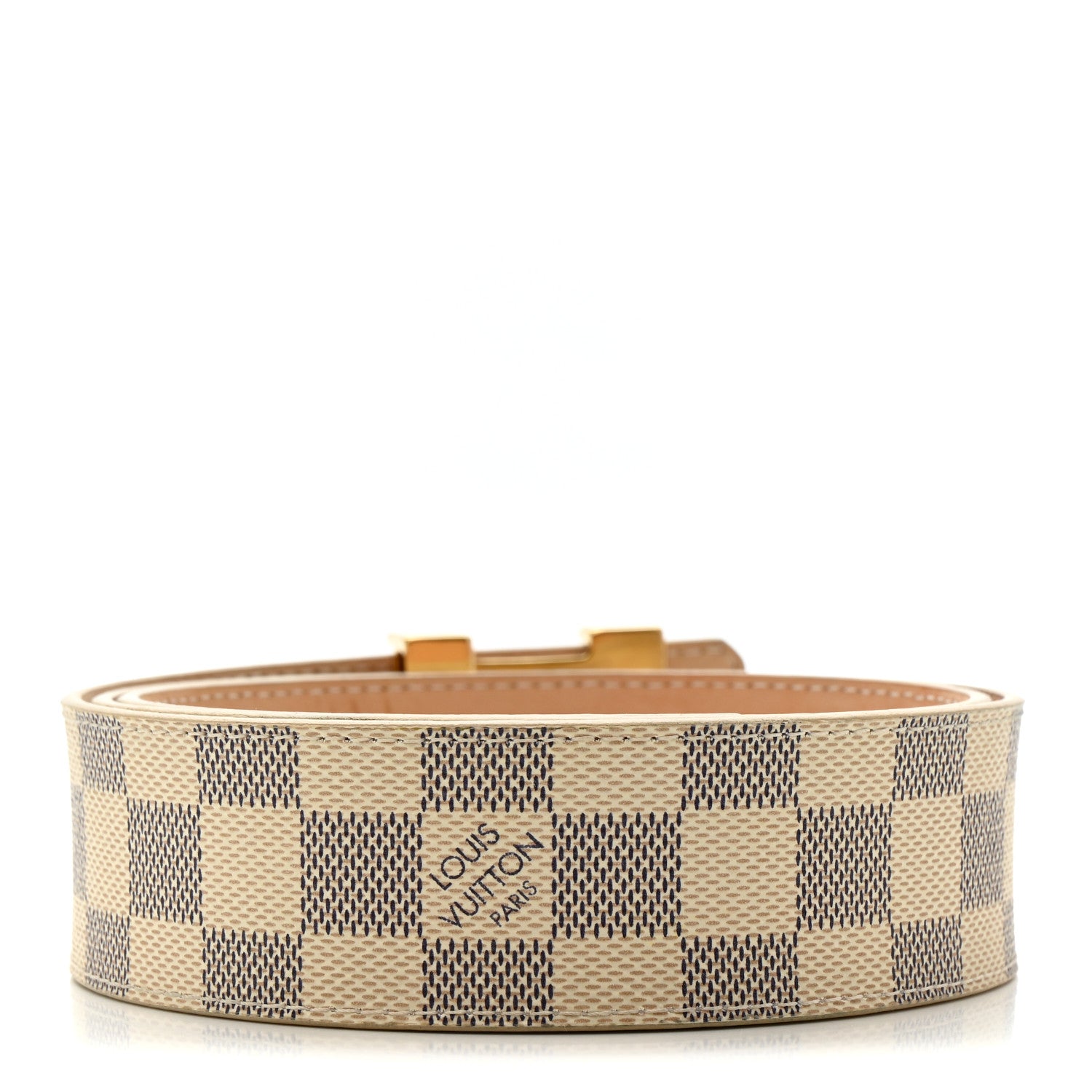 Louis Vuitton Damier Azur LV Initiales 90 36 Belt 2 of 7