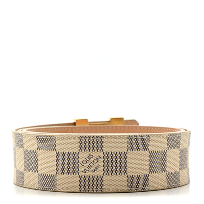 Louis Vuitton Damier Azur LV Initiales 90 36 Belt 2 of 7