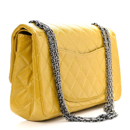Chanel Patent Caviar Quilted 2.55 Reissue 226 Flap Yellow 3 of 14