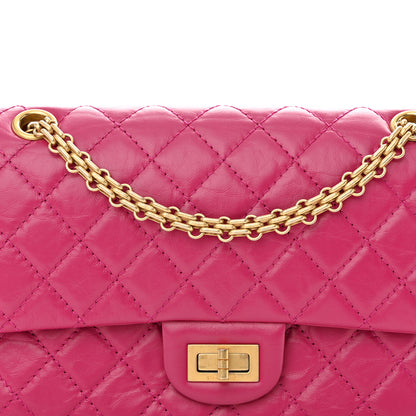 Chanel Aged Calfskin Quilted 2.55 Reissue 225 Flap Fuchsia 8 of 12