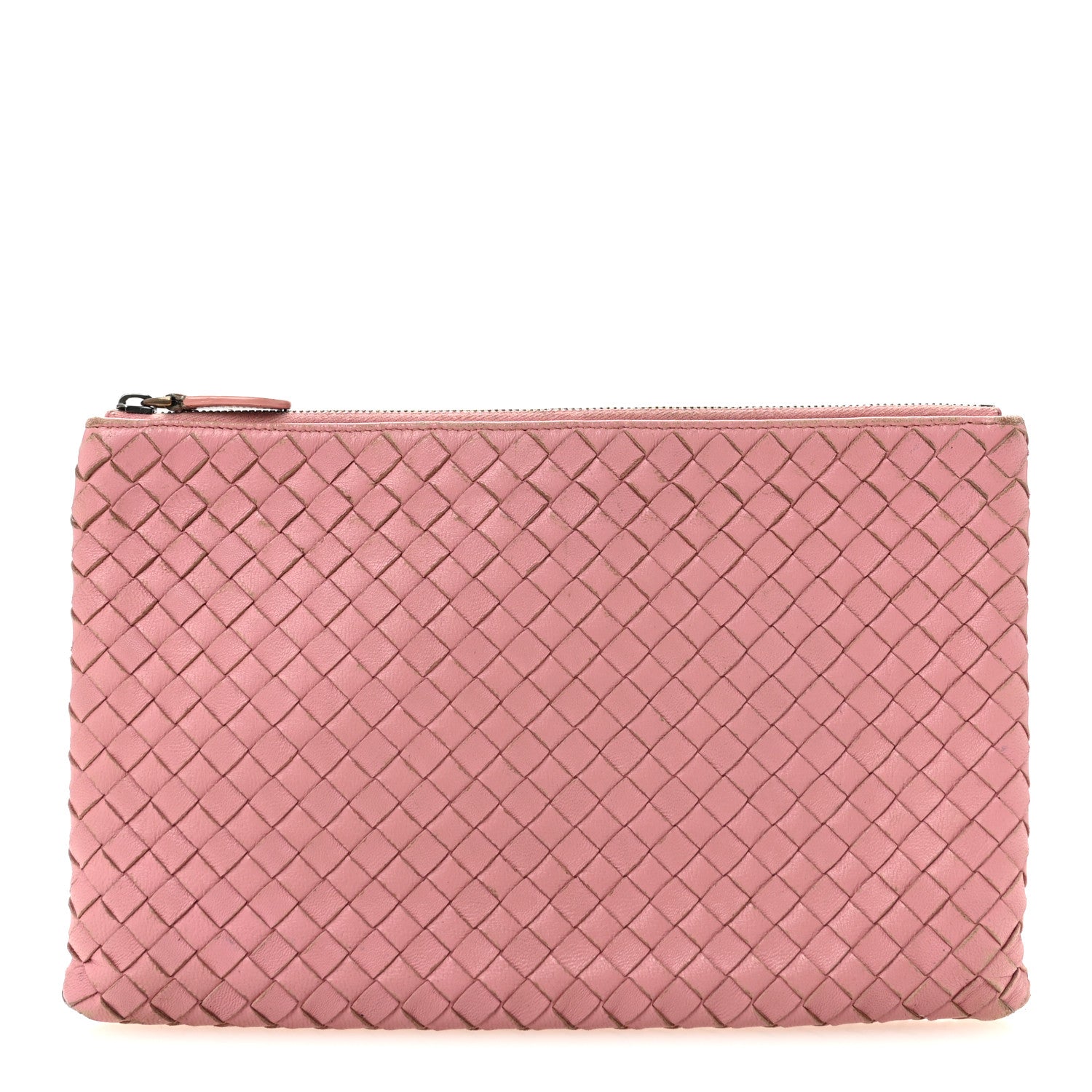 Bottega Veneta Nappa Intrecciato Flat Zip Billetto Pouch Deco Rose 1 of 11