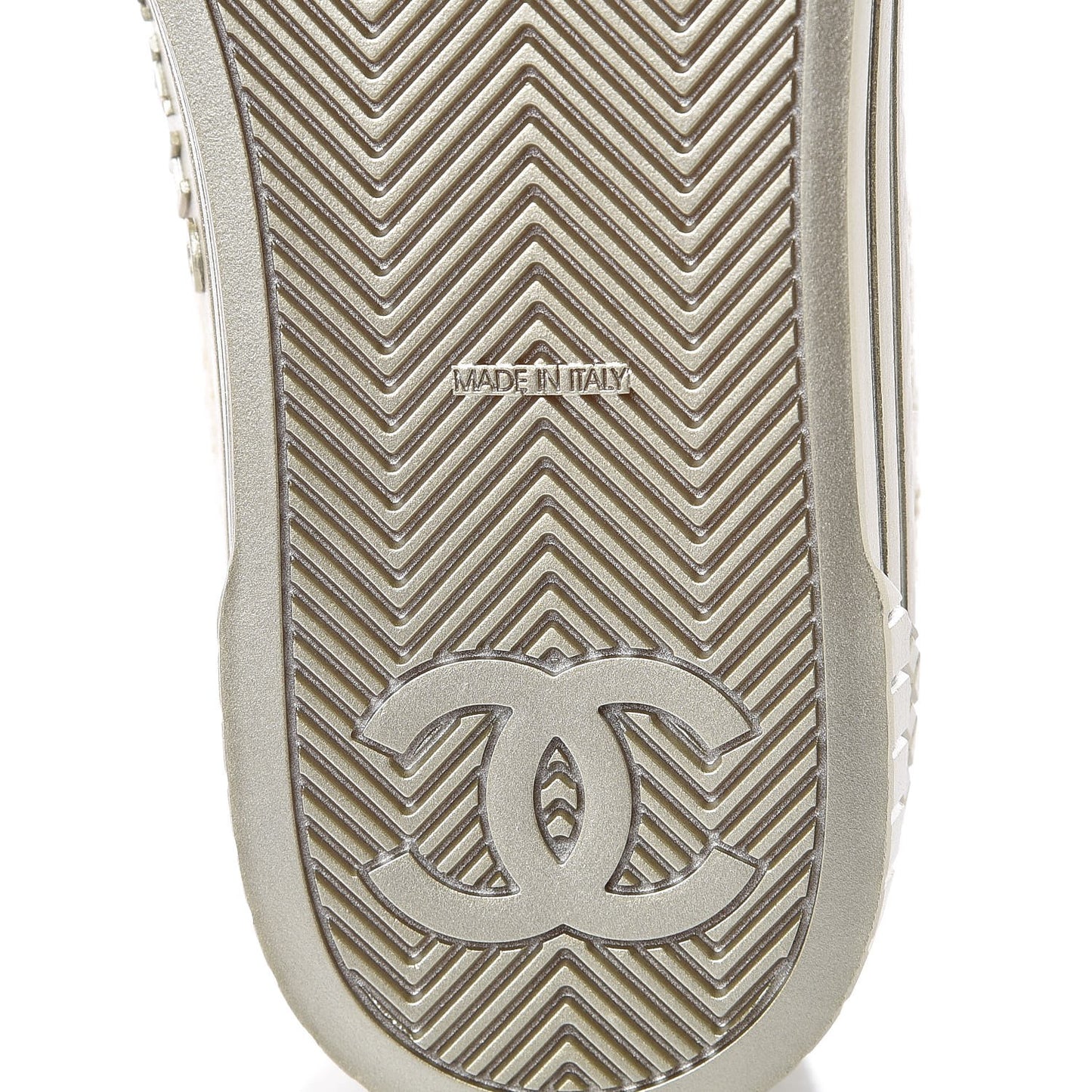Tweed Sneakers 37 Beige Gold