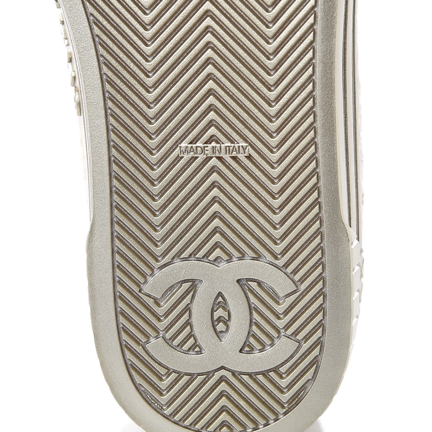 Chanel Tweed Sneakers 37 Beige Gold 6 of 7