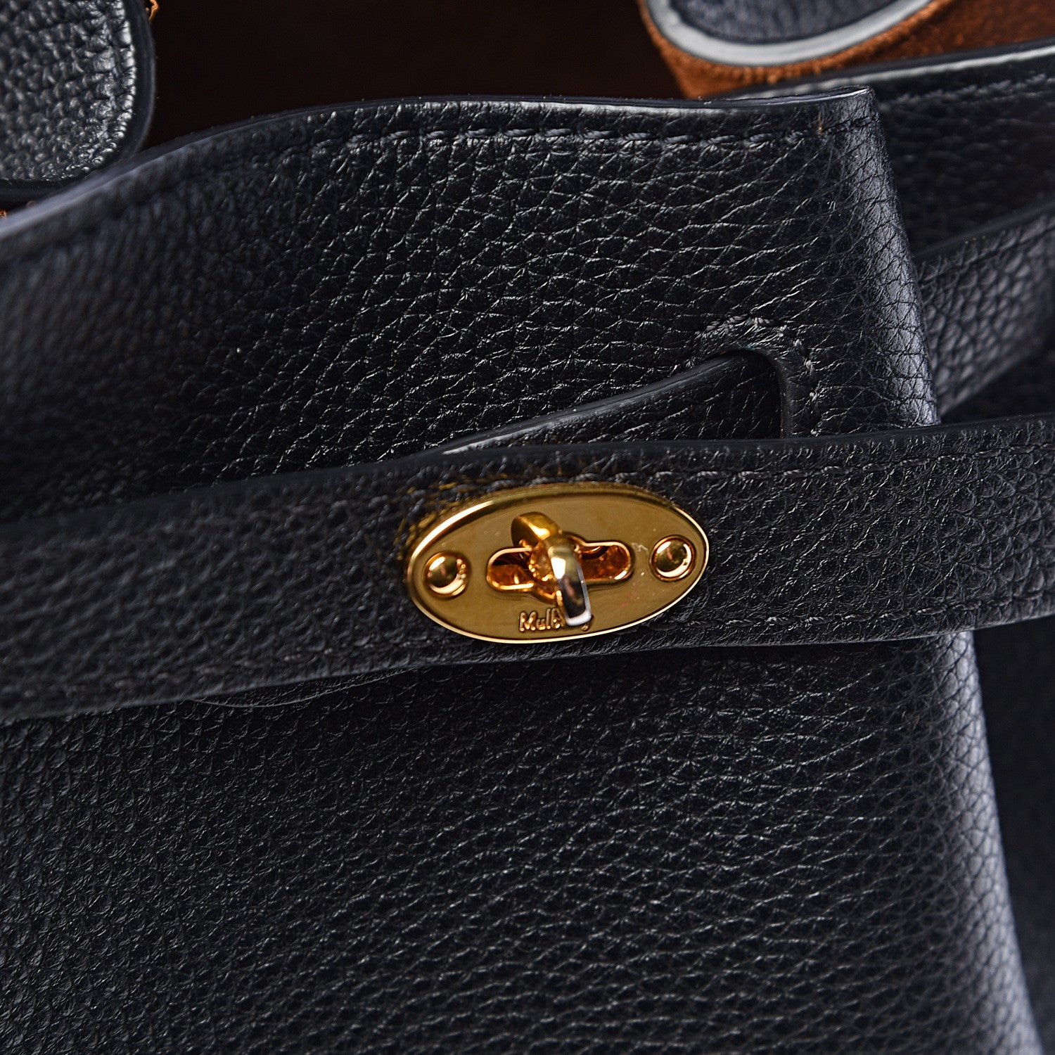 Mulberry Small Classic Grain Calfskin Small Abbey Bucket Bag Black 11 of 14