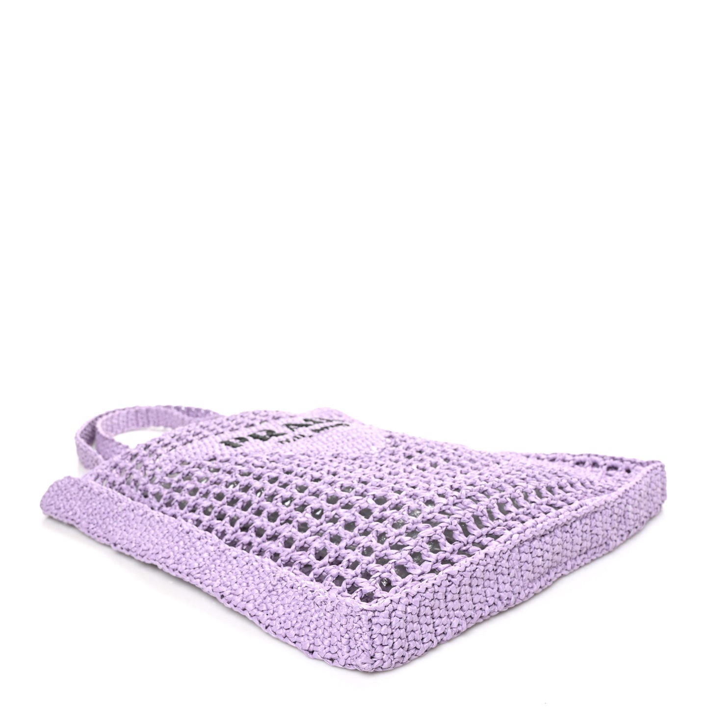 Yarn Raffia Effect Crochet Logo Embroidered Tote Bag Lilium