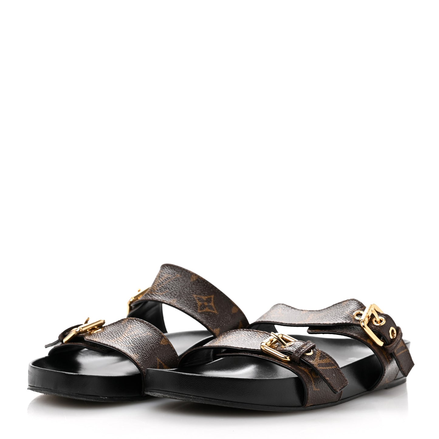Monogram Bom Dia Mule Sandals 39 Black
