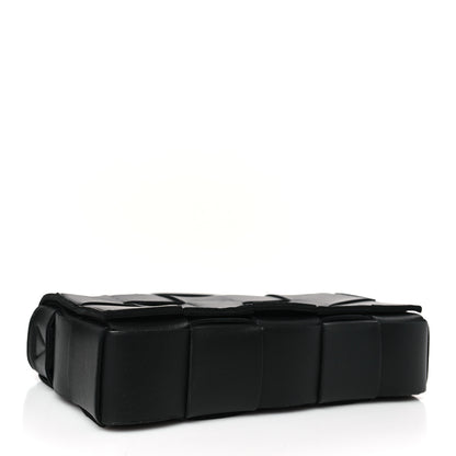 Bottega Veneta Lambskin Maxi Intreccio Small Cassette Crossbody Bag Black 4 of 9