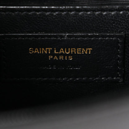 Saint Laurent Grain De Poudre Small Classic Monogram Kate Satchel Black 6 of 11
