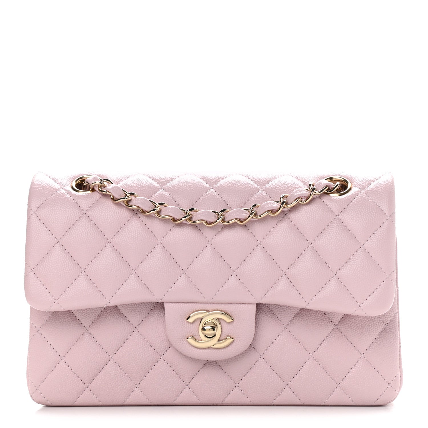Chanel Caviar Quilted Small Double Flap Light Pink 1 of 10