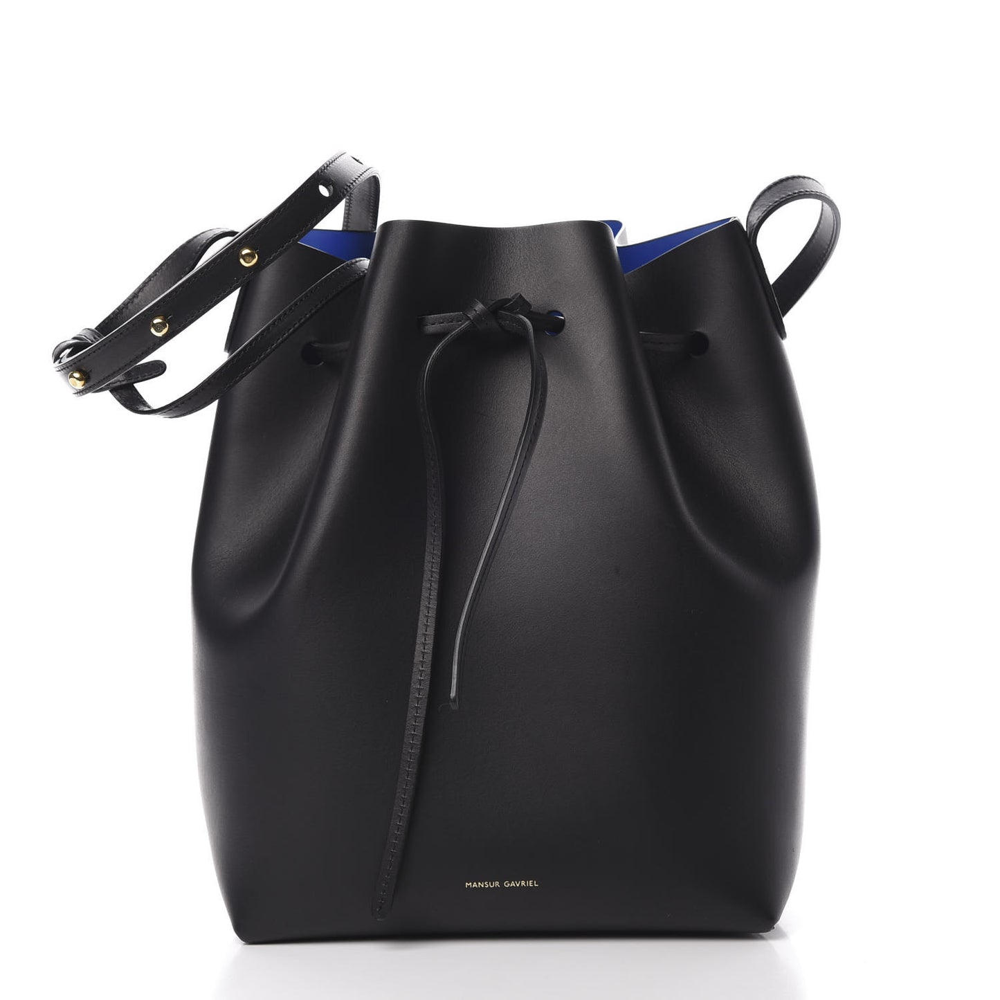 Calfskin Bucket Bag Black Royal