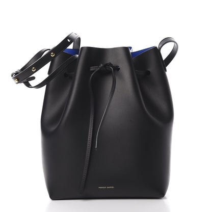 Mansur Gavriel Calfskin Bucket Bag Black Royal 3 of 11