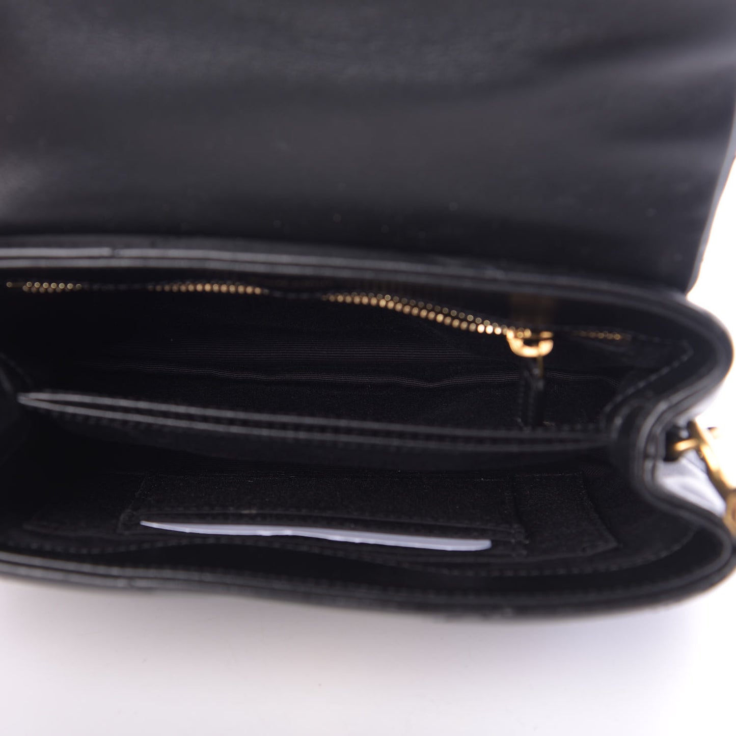 Calfskin Y Quilted Monogram Toy Loulou Crossbody Bag Black