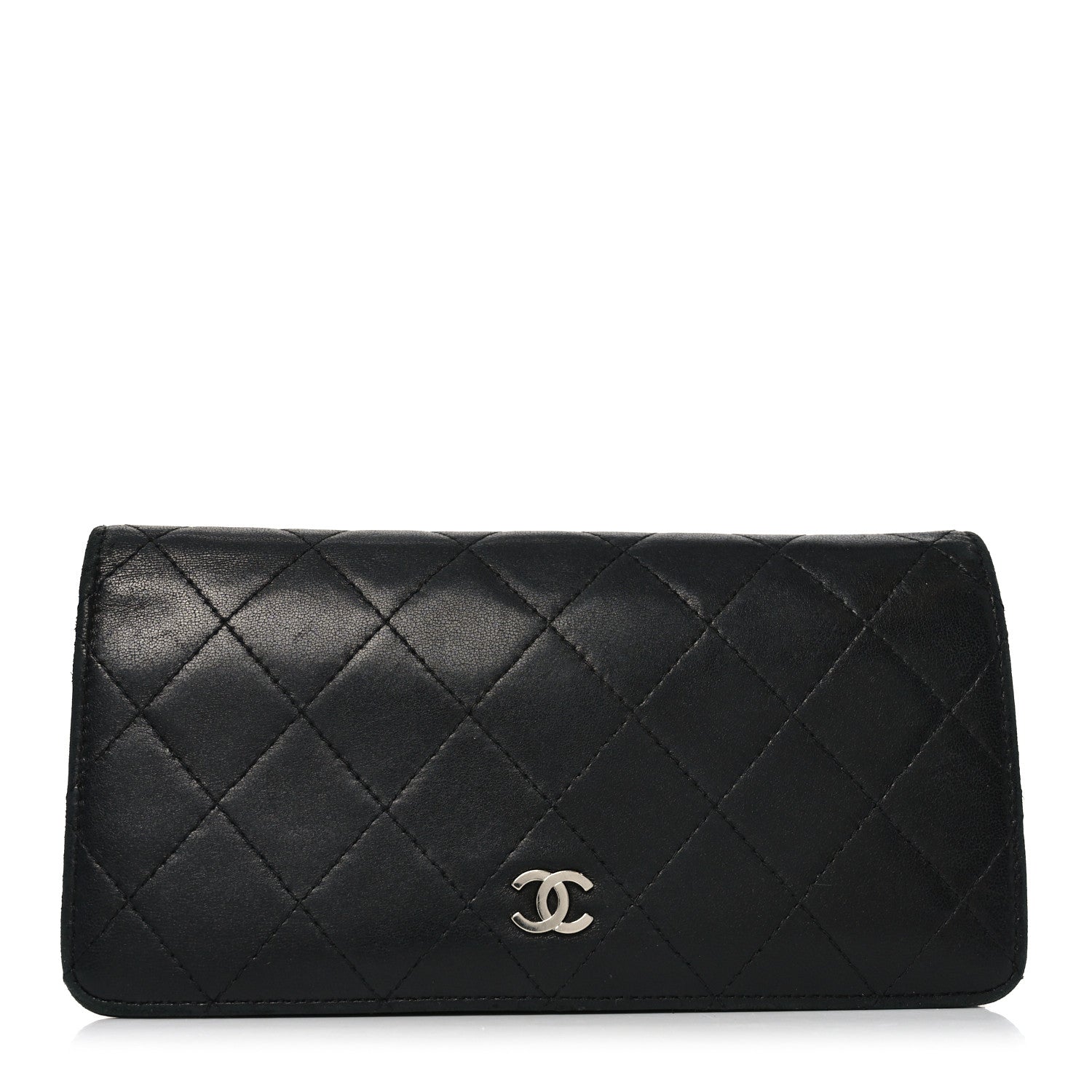 Chanel Lambskin Quilted Yen Wallet Black 1 of 8