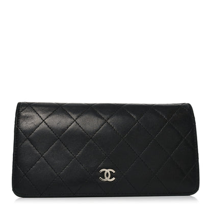 Chanel Lambskin Quilted Yen Wallet Black 1 of 8