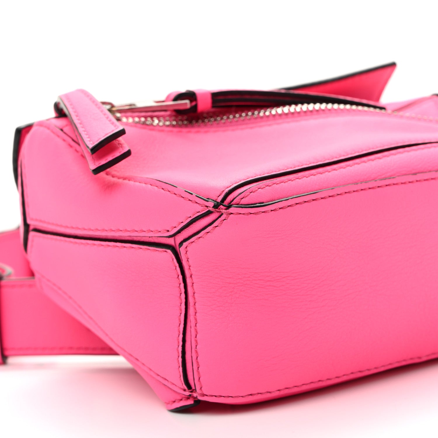 Loewe Calfskin Mini Puzzle Bumbag Neon Pink 8 of 9