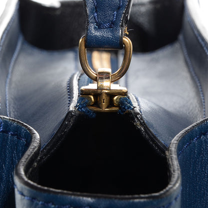 Celine Smooth Calfskin Nano Luggage Ocean Blue Black 9 of 9