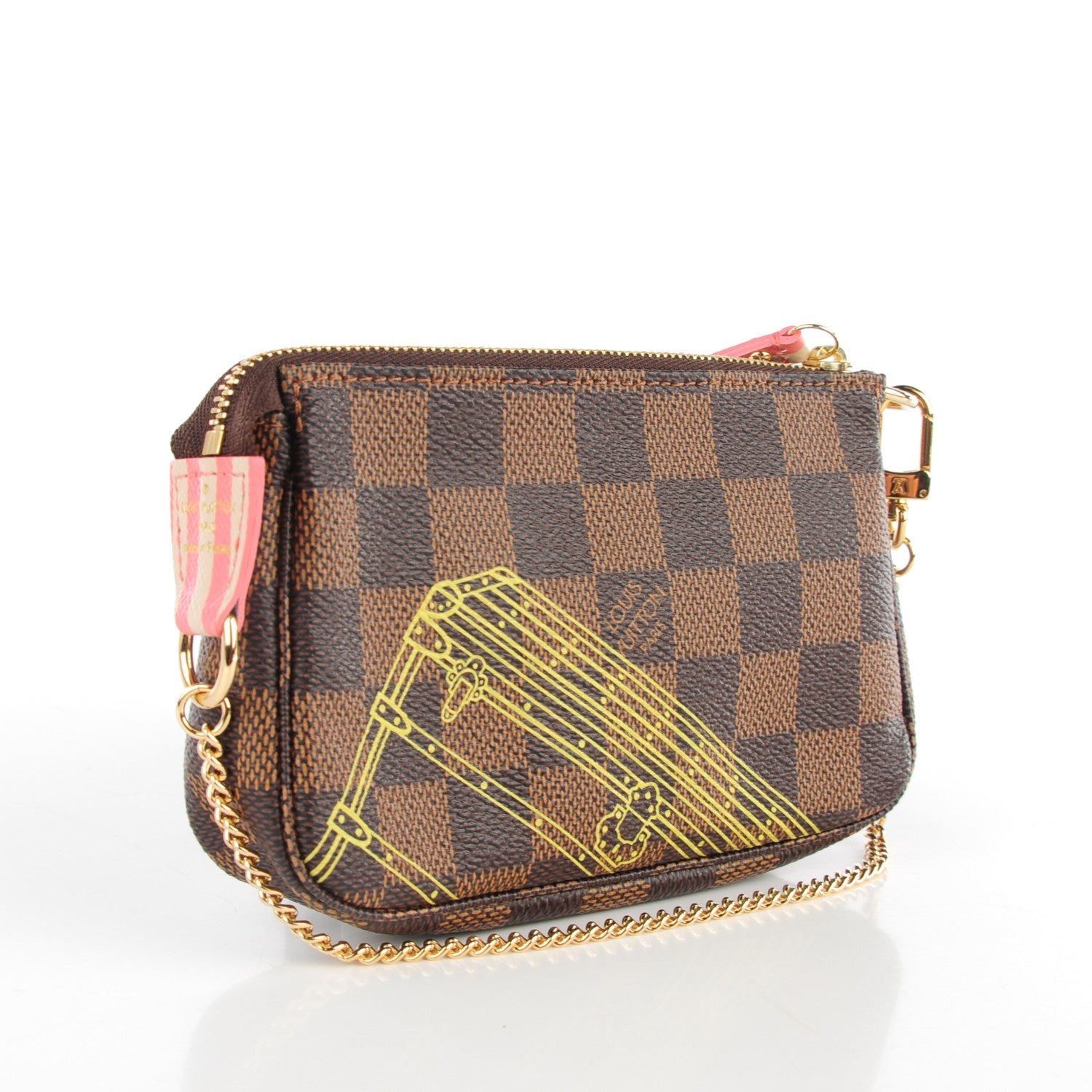 Louis Vuitton Damier Ebene 2014 Christmas Animation Mini Pochette Accessories 3 of 7