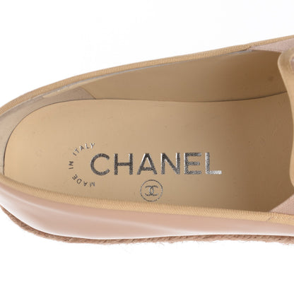 Chanel Patent CC Loafers Espadrille 40 Beige 7 of 9