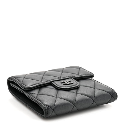 Chanel Lambskin Quilted Compact Flap Wallet So Black 4 of 11