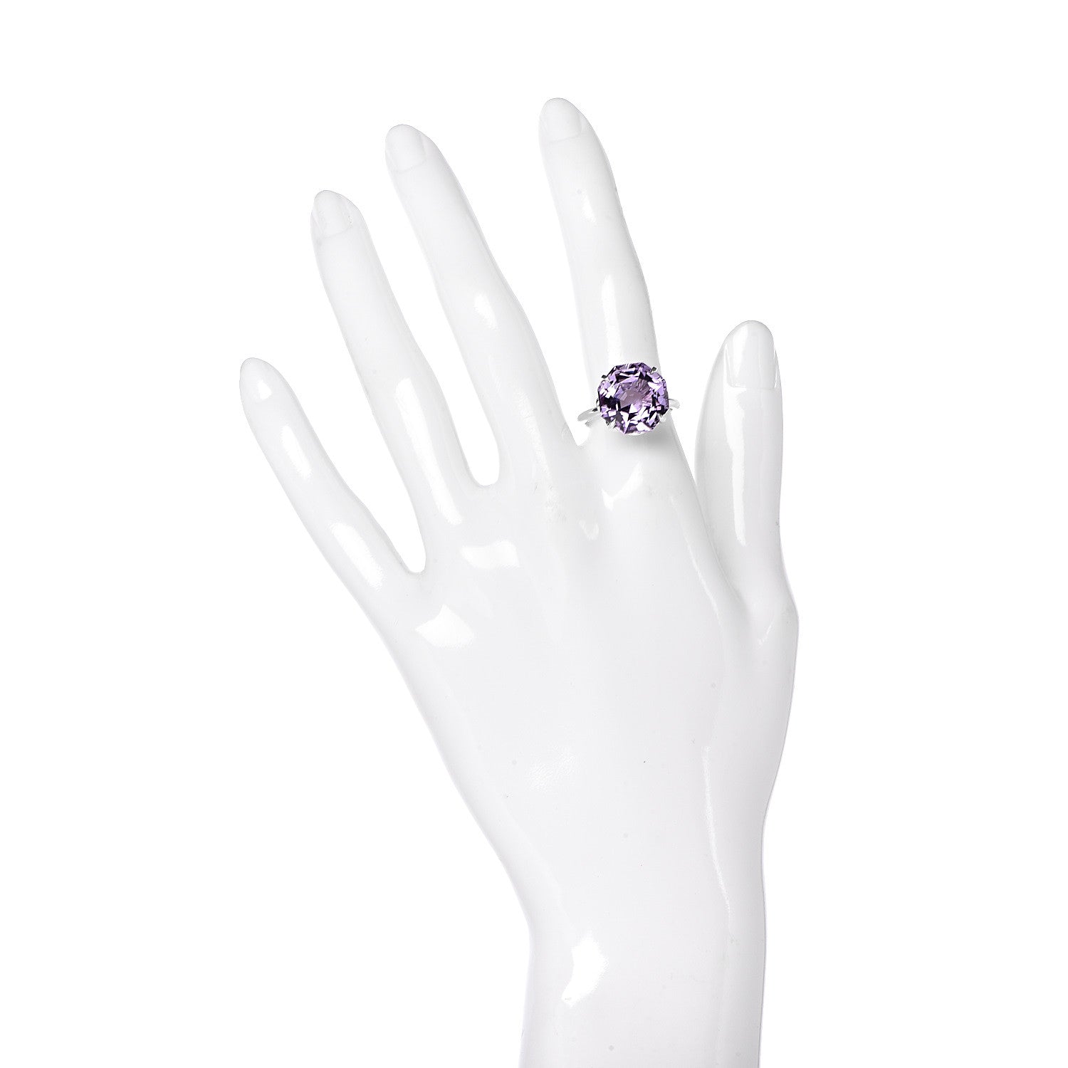 Tiffany Sterling Silver Amethyst Round Sparklers Cocktail Ring 52 6 2 of 6