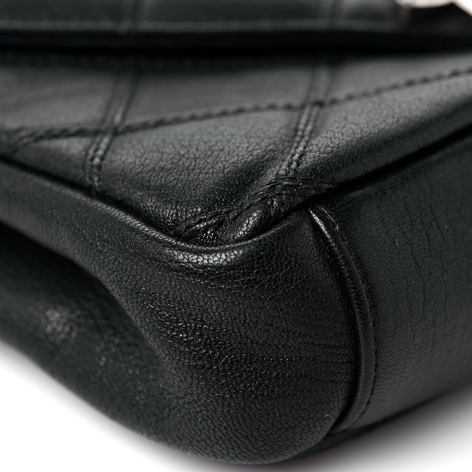 Saint Laurent Calfskin Matelasse Diamond Quilted Monogram Medium College Bag Black 11 of 13