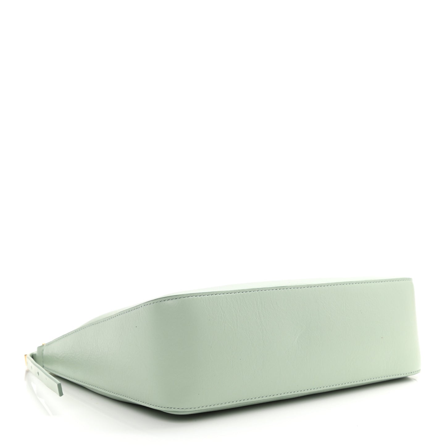 Smooth Calfskin Small Moon Cut Out Shoulder Bag Celadon