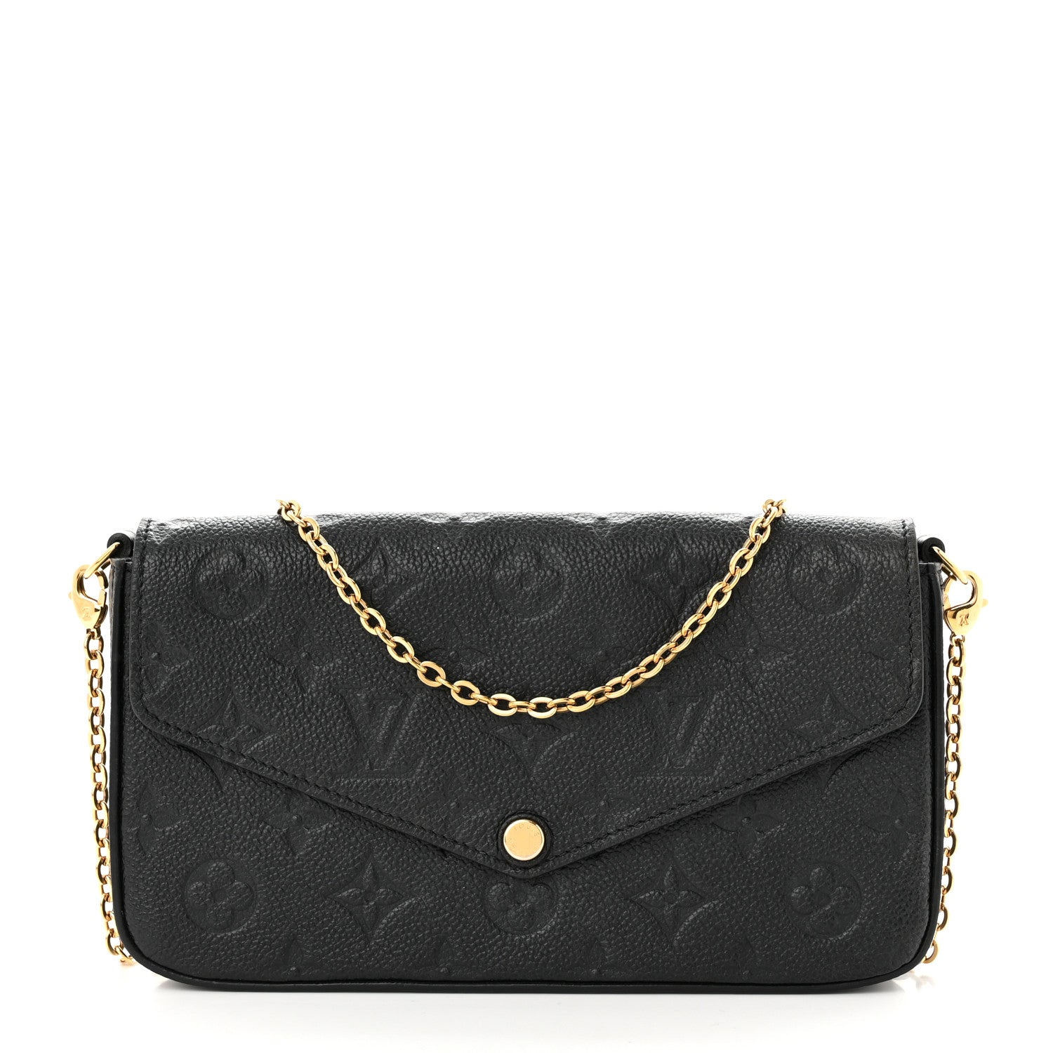 Louis Vuitton Empreinte Pochette Felicie Chain Wallet Black 3 of 14