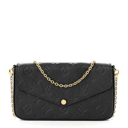 Louis Vuitton Empreinte Pochette Felicie Chain Wallet Black 3 of 14