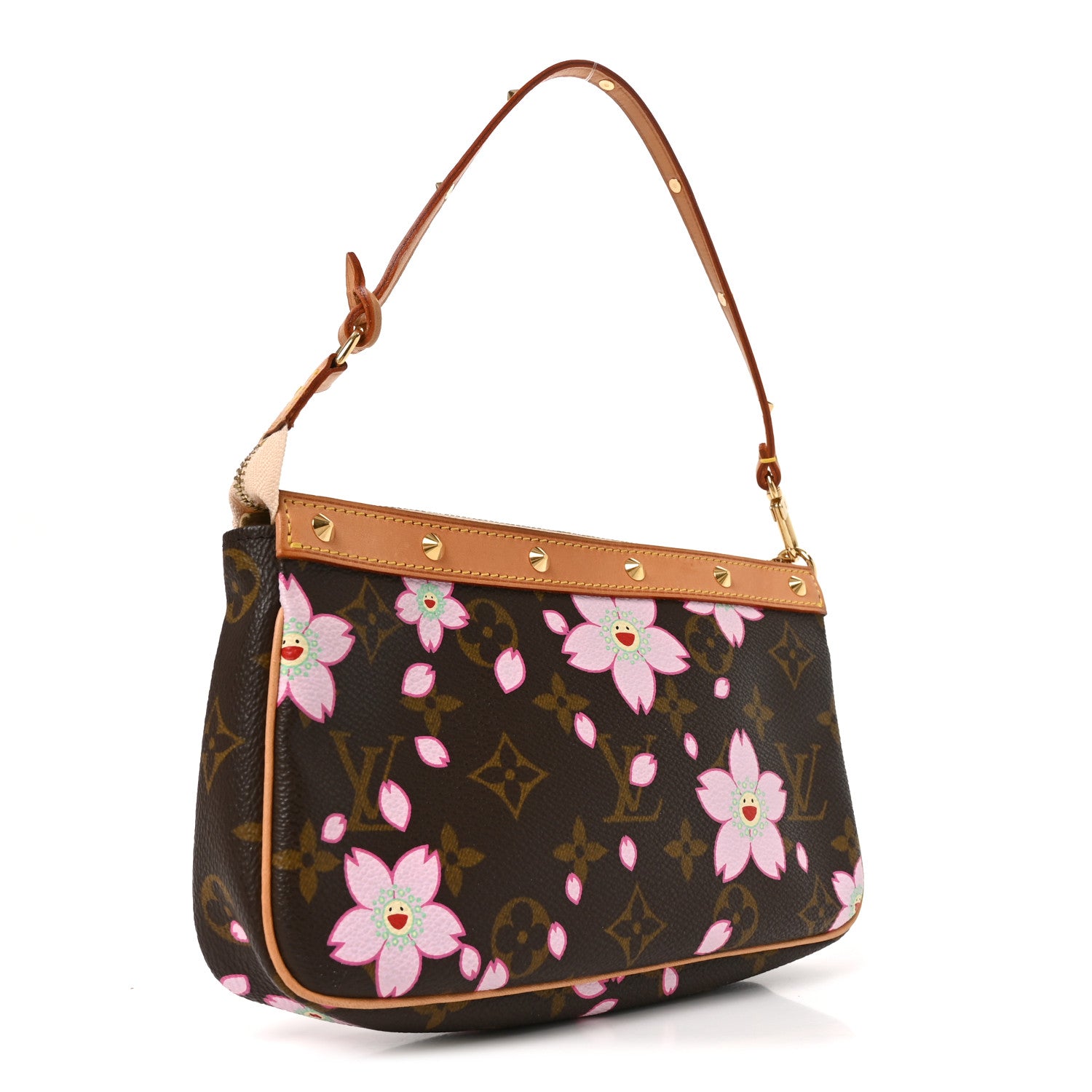 Louis Vuitton Monogram Cherry Blossom Pochette Accessories Brown 3 of 9