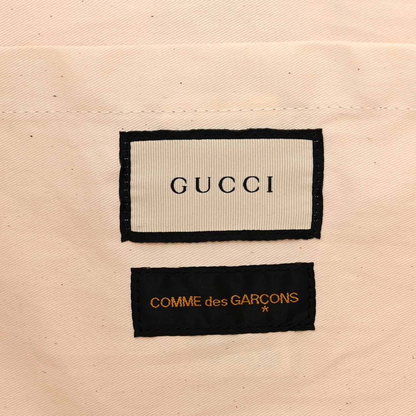 X COME DE GARCONS Plastic Web Floral Paper Shopper Tote