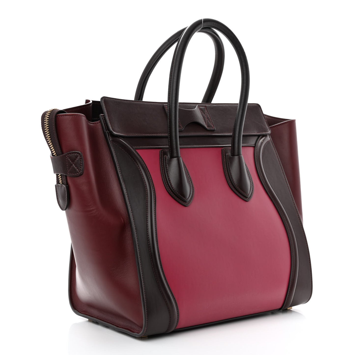 Satin Calfskin Mini Tri-Color Luggage Purple Orchid