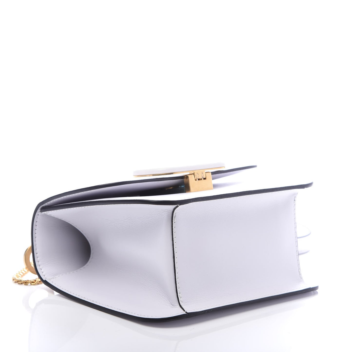 Smooth Calfskin Small VSling Shoulder Bag White