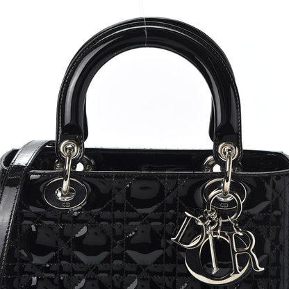 Christian Dior Patent Cannage Medium Lady Dior Black 9 of 9