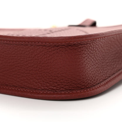 Hermes Taurillon Clemence Amazone Evelyne TPM Rouge H 10 of 11