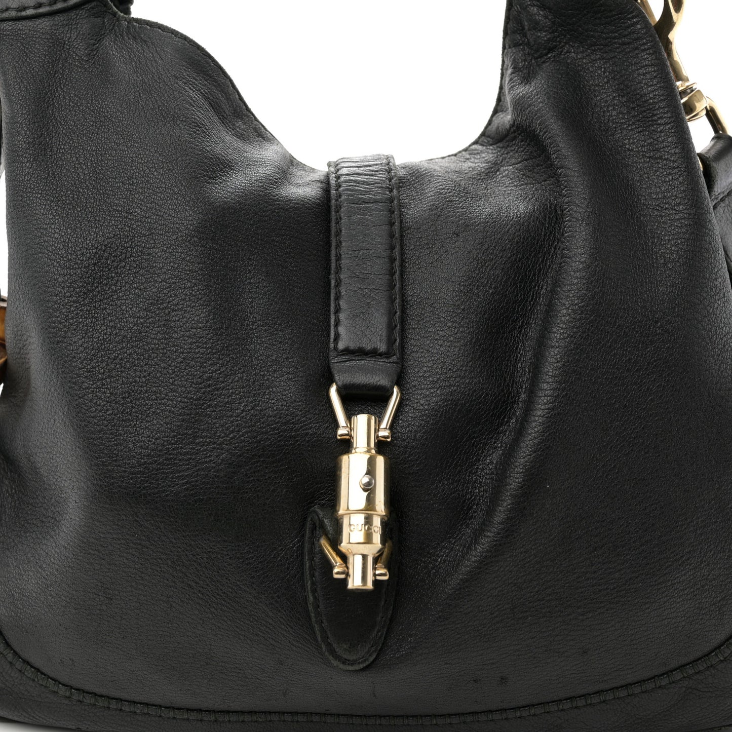 Pebbled Calfskin Medium New Jackie Shoulder Bag Black