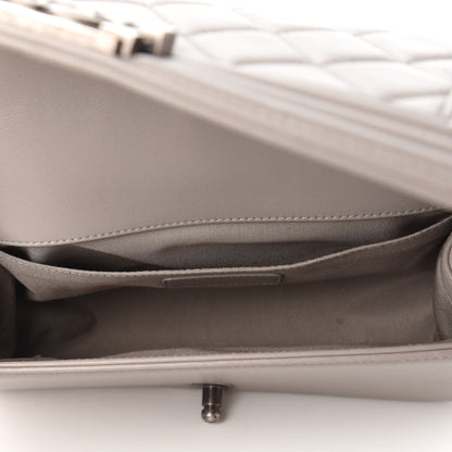 Chanel Calfskin Quilted Medium Boy Flap Grey 6 of 15