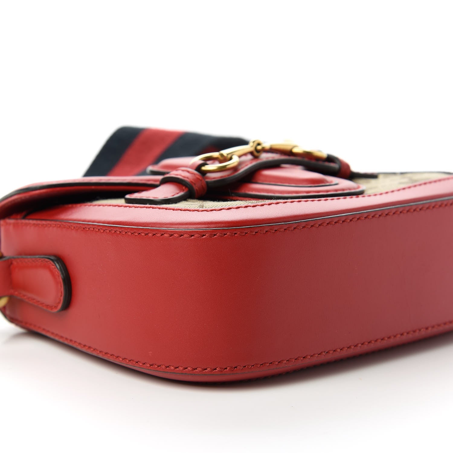 Gucci Monogram Ruinart Calfskin Small Lady Web Shoulder Bag Beige Ebony Hibiscus Red 6 of 11