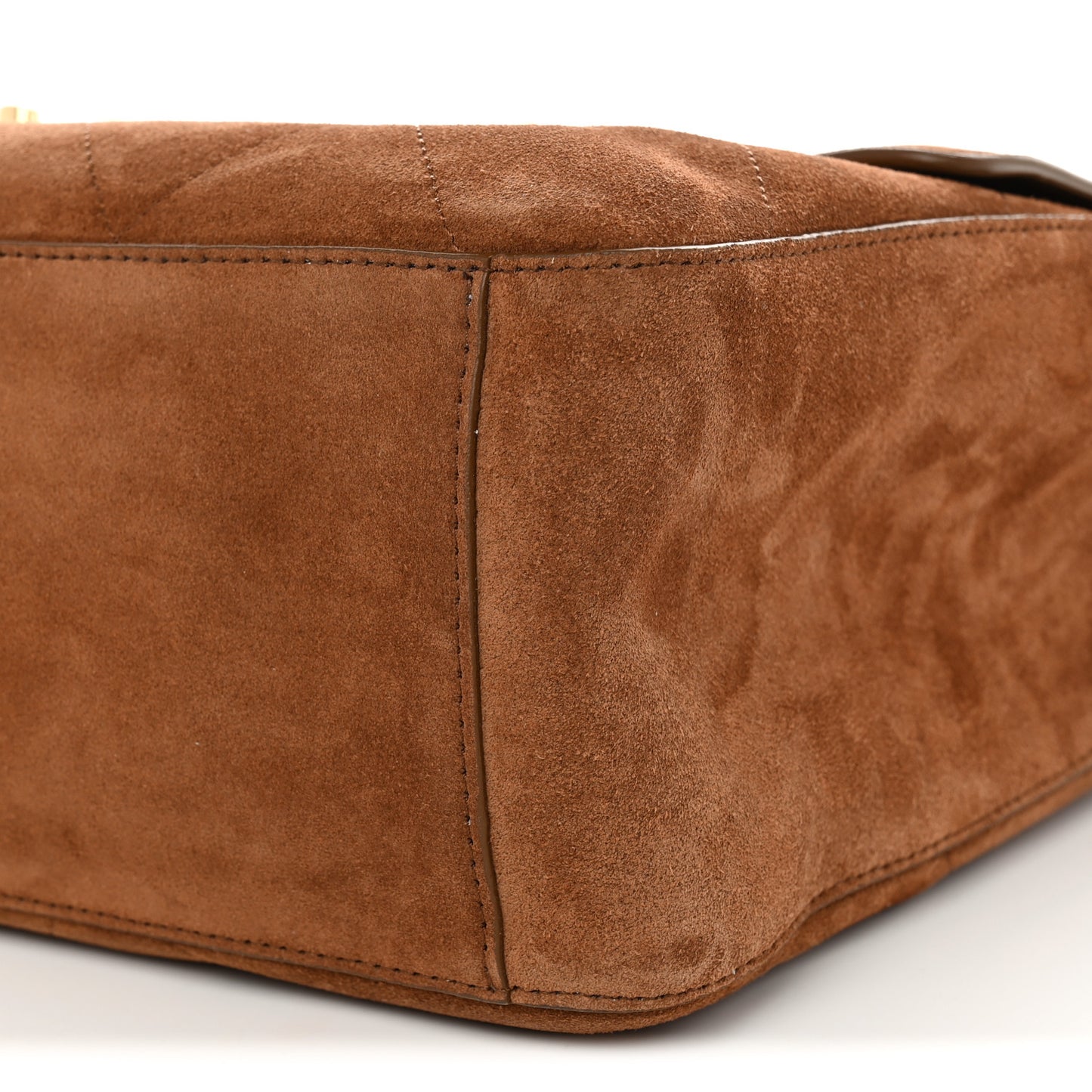 Suede Calfskin Souplissimo Maxi Flap Camel