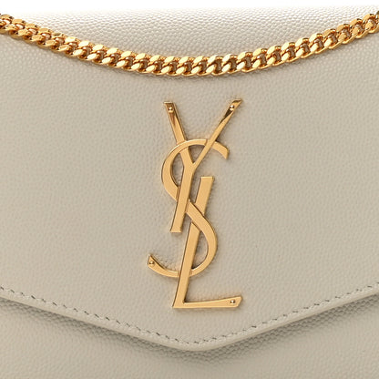 Saint Laurent Grain De Poudre Monogram Uptown Chain Wallet Crema Soft 8 of 11