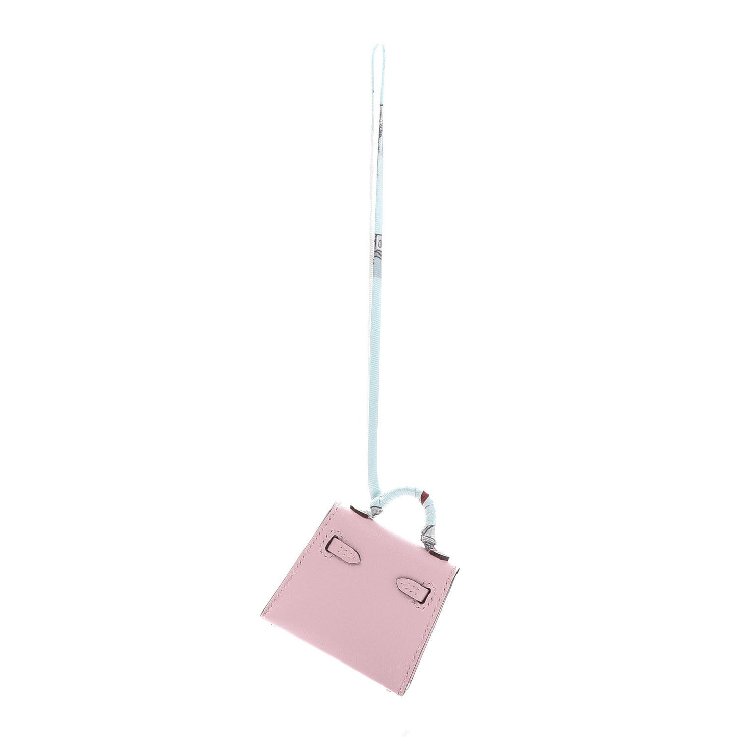 Tadelakt Mini Kelly Twilly Bag Charm Rose Sakura