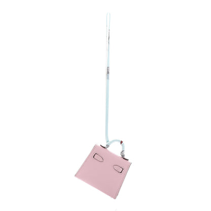 Hermes Tadelakt Mini Kelly Twilly Bag Charm Rose Sakura 3 of 7