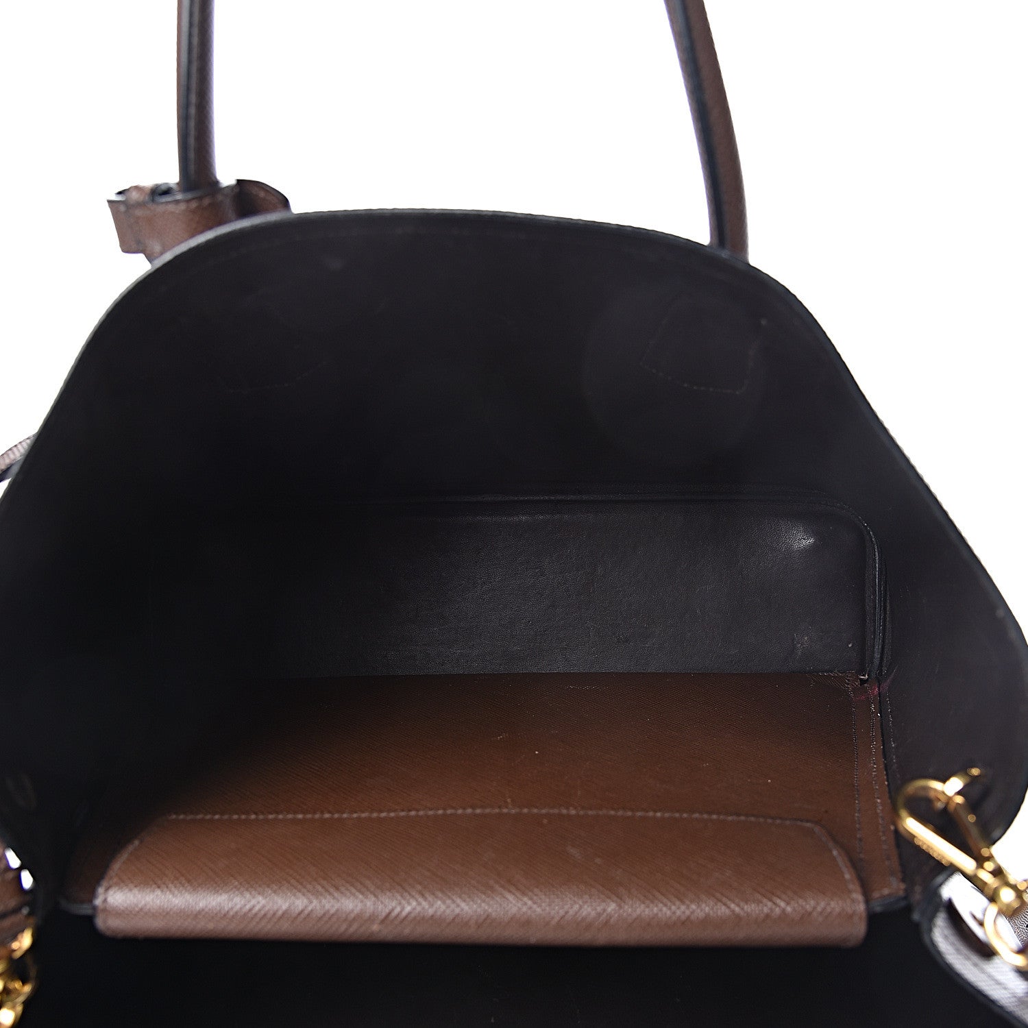 Prada Saffiano Cuir Large Double Bag Cacao 7 of 24