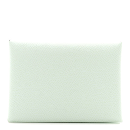 Hermes Epsom Calvi Duo Card Case Vert Peppermint 1 of 7