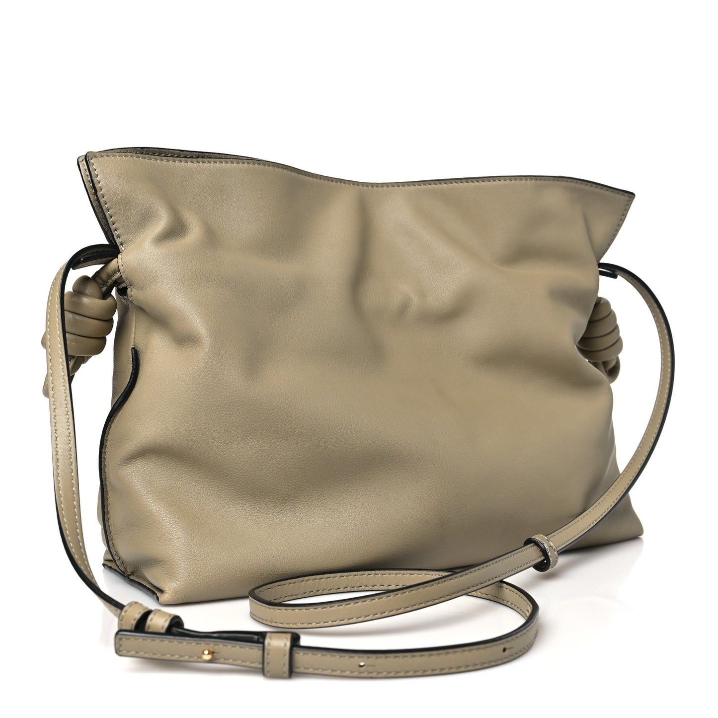 Nappa Medium Flamenco Knot Bag Clay Green