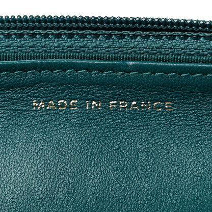 Chanel Lambskin Quilted Boy Wallet On Chain WOC Green 7 of 12
