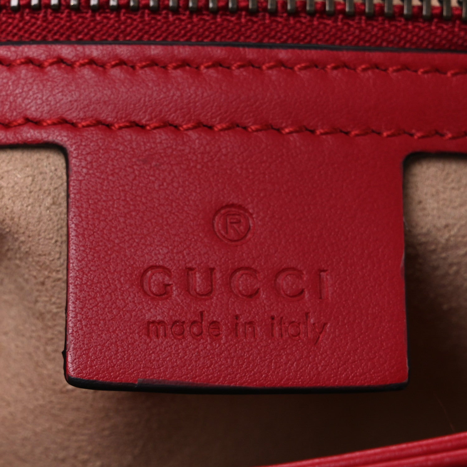Gucci Calfskin Matelasse Small GG Marmont Shoulder Bag Hibiscus Red 6 of 11