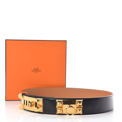 Hermes Box Collier De Chien CDC Belt 90 Black 6 of 6